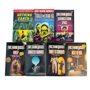 Eric Frank Russell Sci-Fi Book Lot 7 Vintage Paperbacks Wasp Sinister‎ Barrier